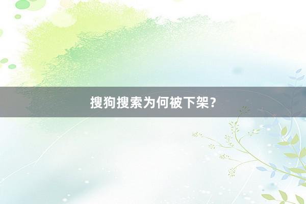 搜狗搜索为何被下架？